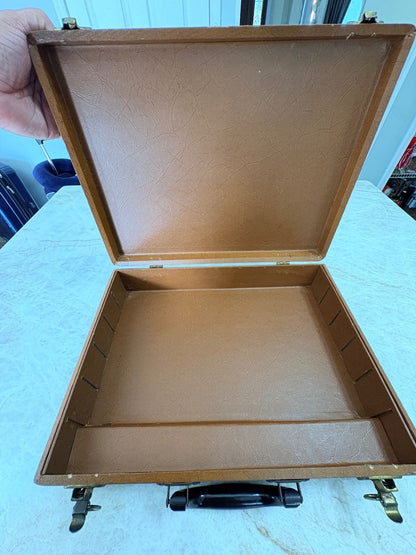 Vintage Youngstown Kitchens Mullins Metal Carry Case Brown Mid Century USA