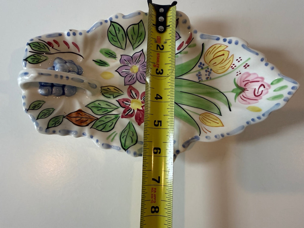 Blue Ridge Verna Hand-Painted Leaf Dish – Southern Potteries — product photograph 7
