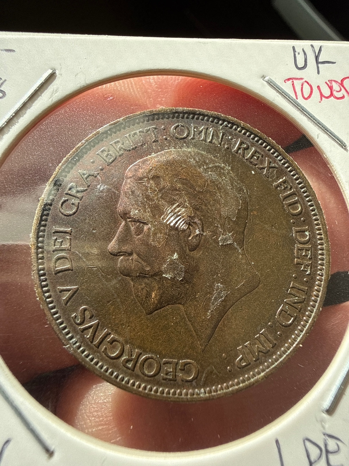 1936 Great Britain Penny – Toned Coin — product photograph 1