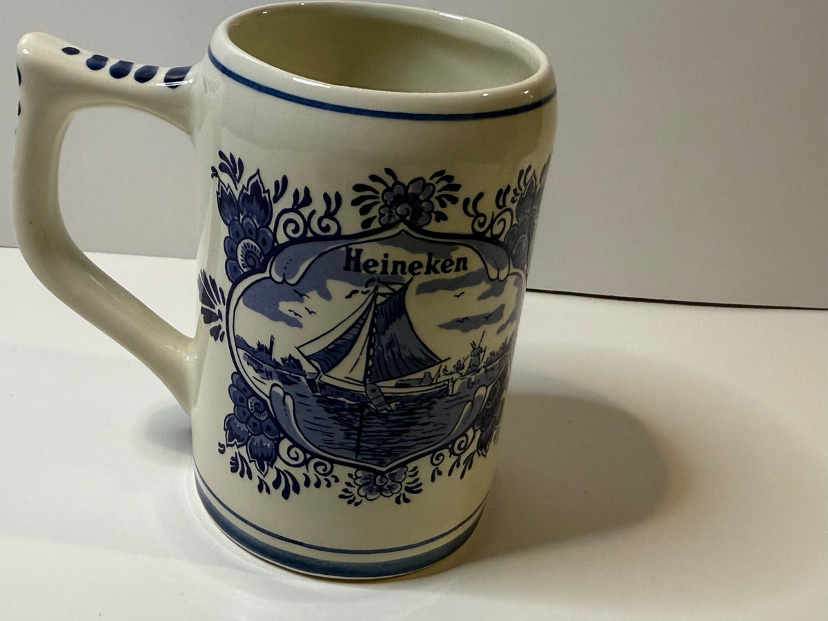 Vintage Heineken Delft Blue Beer Stein Mug Hand Painted Holland Windmill – alternate product view 7 of 8