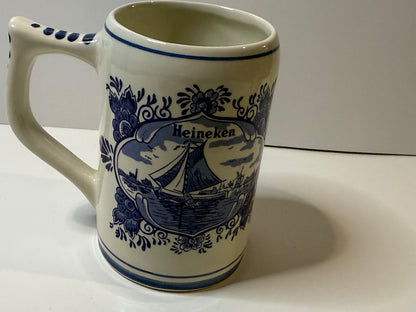 Vintage Heineken Delft Blue Beer Stein Mug Hand Painted Holland Windmill – alternate product view 7 of 8
