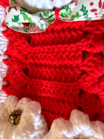 Vintage Handmade Crochet Christmas Bell Pull Wall Hangings Bells Bows Set of 2 – alternate product view 10 of 11