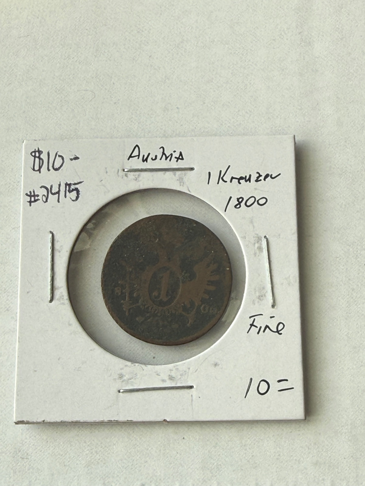1800 Austria 1 Kreuzer Coin — product photograph 1