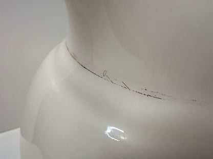 Vintage Dunbar Milk Glass Pitcher Hand Painted Sailboat Landscape 1940s – alternate product view 4 of 11