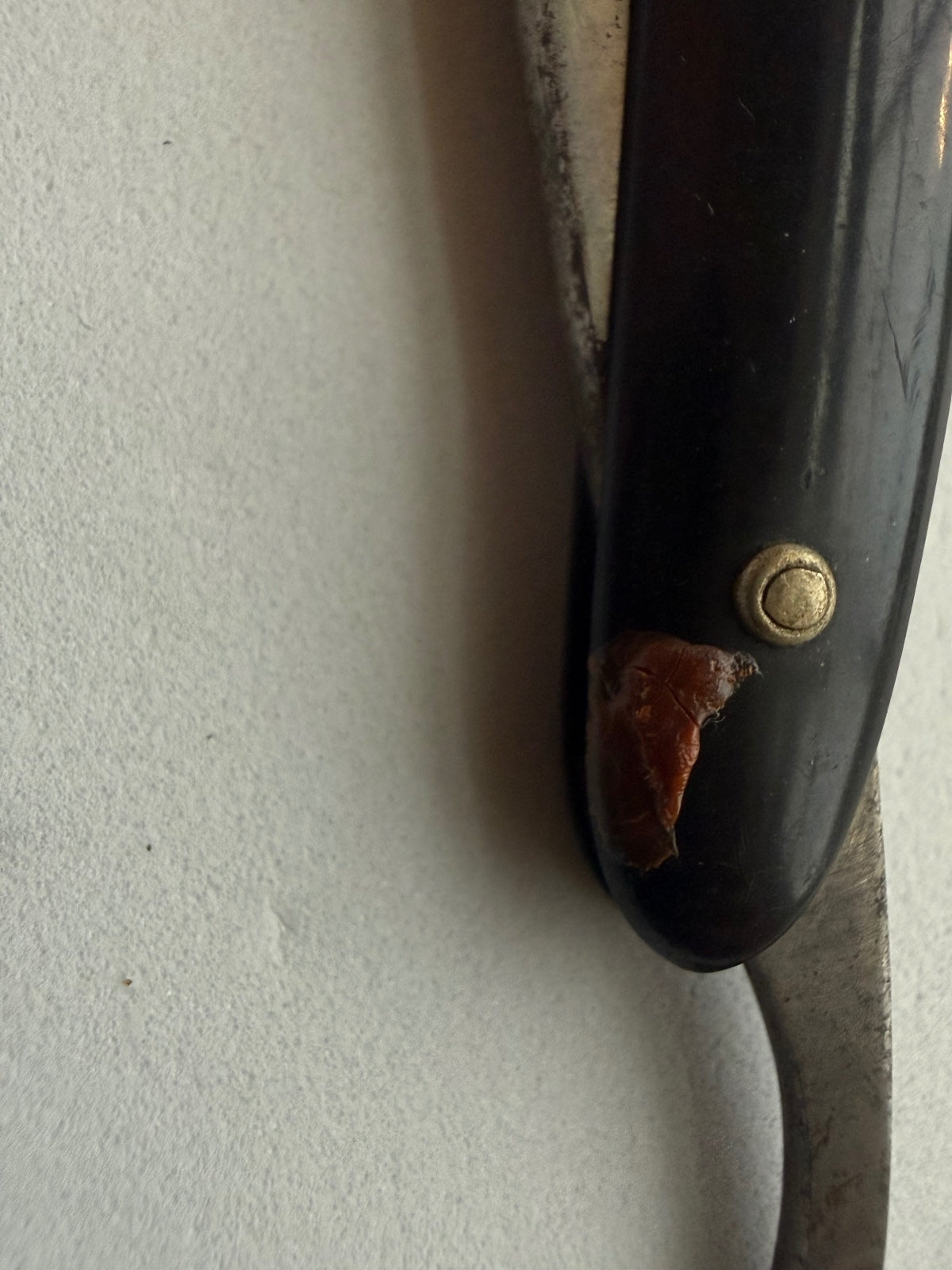 Vintage Robert Klaas Solingen Germany Straight Razor Carbon Steel Black Handle