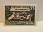 1922 Vechta Germany 75 Pfennig Notgeld Fortress Black Dog Legend - 176