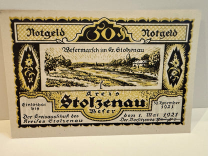 1921 Germany Stolzenau Weser Notgeld Lot 7 Notes 50 & 75 Pfennig - 28 – alternate product view 8 of 14