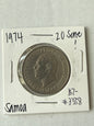 1974 Samoa 20 Sene Coin — product photograph 1