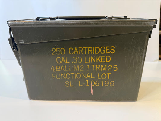 Vintage U.S. Military .30 Cal Ammo Can – M2 Ball/M25 Tracer – Empty