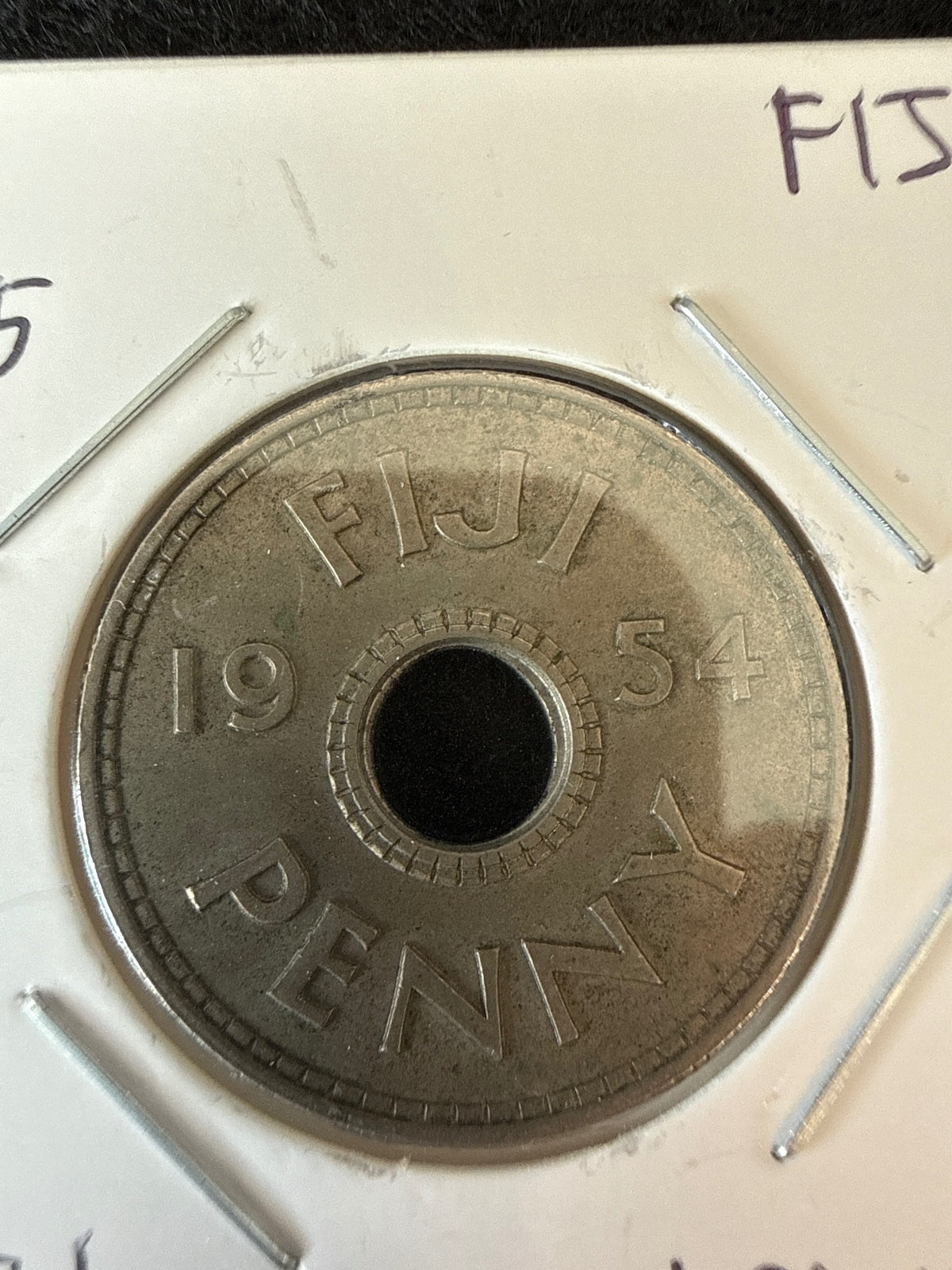 1954 Fiji Penny Coin — product photograph 2
