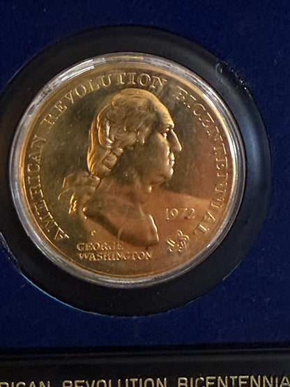 1972 U.S. Mint George Washington Bicentennial Bronze Medal w/ Original Case - 2348