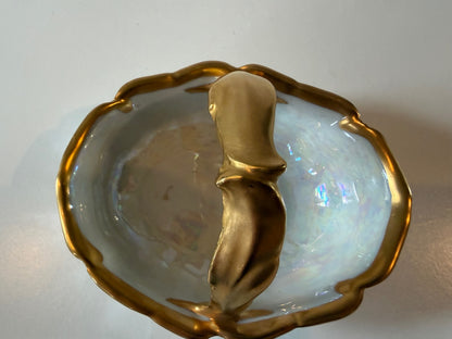 Antique PALT Czechoslovakia Porcelain Basket – Gold Gilt — product photograph 3