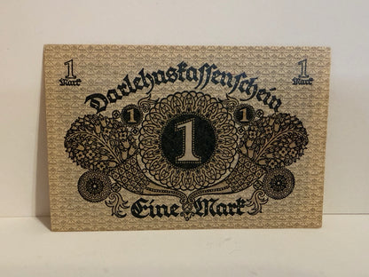 1920 Germany 1 Mark Reichskassenschein German Empire Currency Note - 110