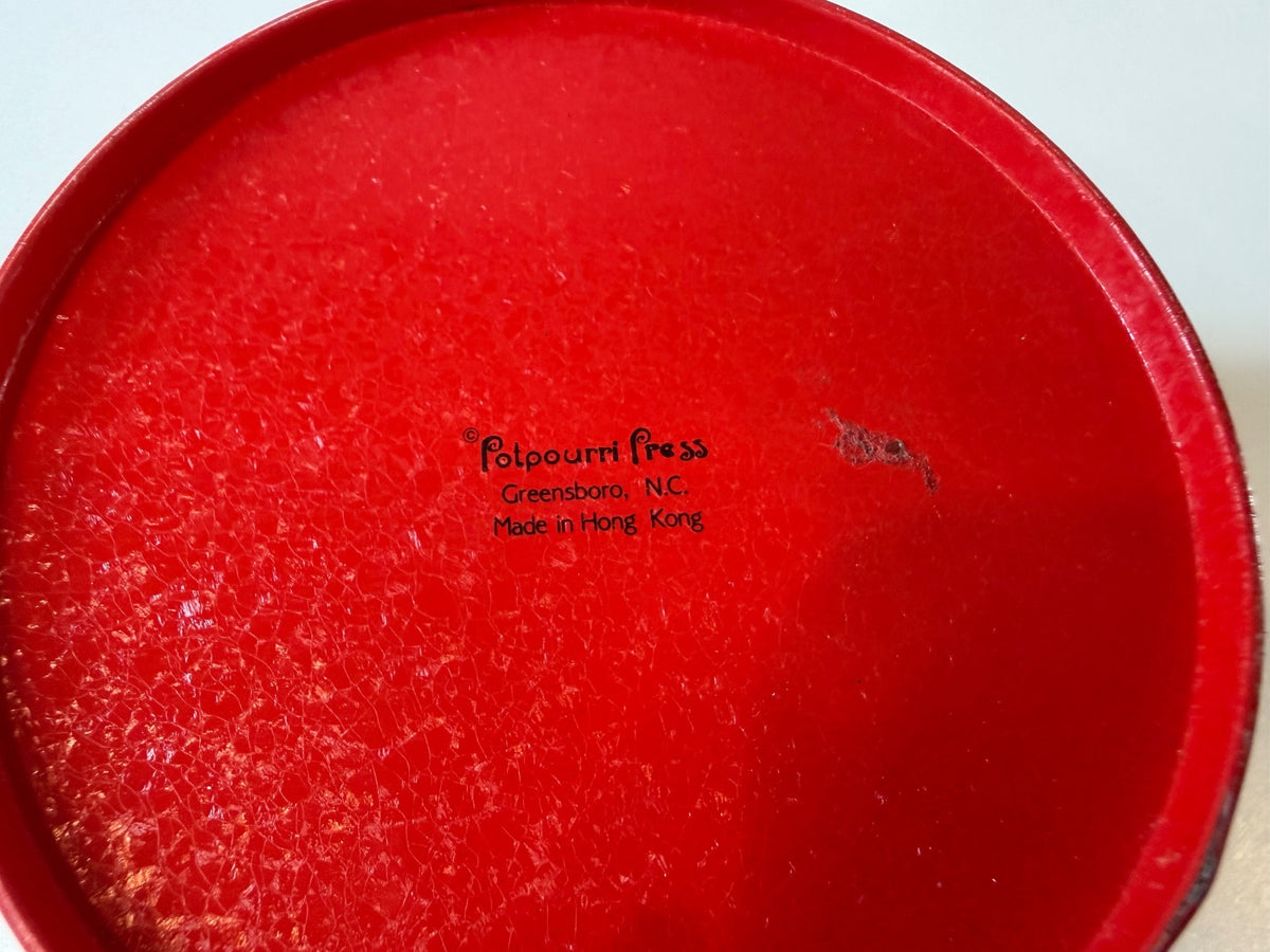 Vintage Potpourri Press Christmas Poinsettia Paper Coasters Full Tin Hong Kong – alternate product view 5 of 7