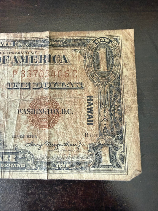 Series 1935A $1 Hawaii Emergency Issue Silver Certificate - 2189