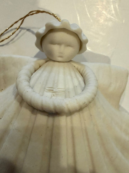 Margaret Furlong Shell Angel Ornaments Lot of 4 Bisque Porcelain 1984-1998 – alternate product view 12 of 14