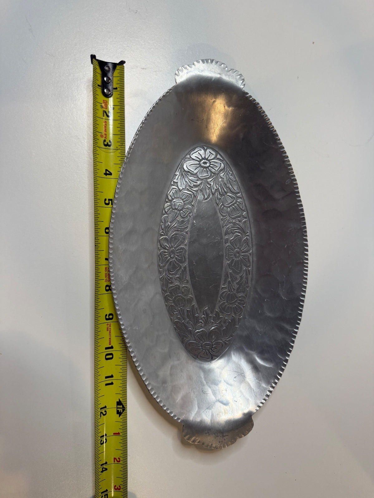 Vintage Everlast EMPC Intaglio Forged Aluminum Floral Serving Tray 13” – alternate product view 7 of 8