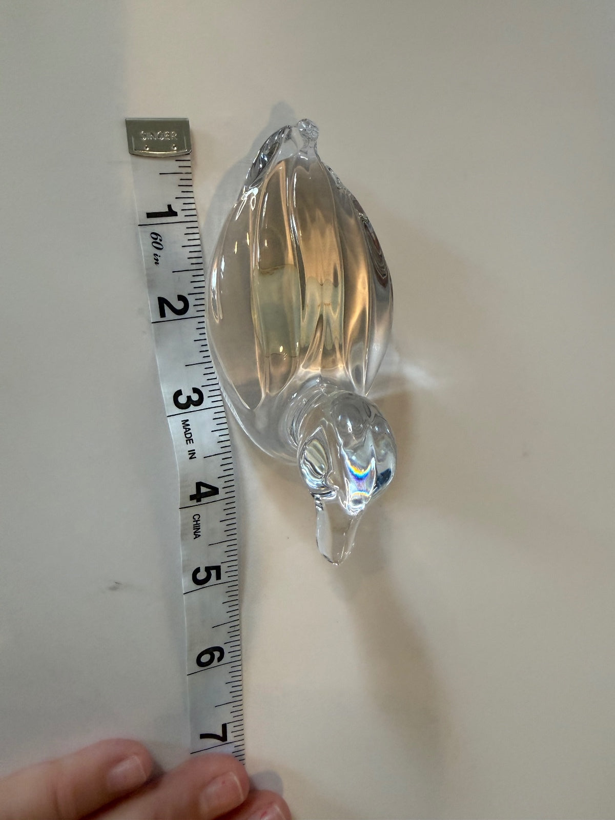 Princess House 24% Lead Crystal Duck Figurine Paperweight West Germany