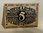 1921 Zörbig Germany 5 Pfennig Notgeld Emergency Money - 252