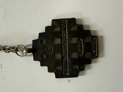 1969 Terra Sancta Guild Jerusalem Israel Enamel Jerusalem Cross Pendant Necklace