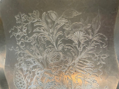Vintage Wilson Special Brooklyn NY Aluminum Serving Tray Engraved Floral – alternate product view 3 of 6