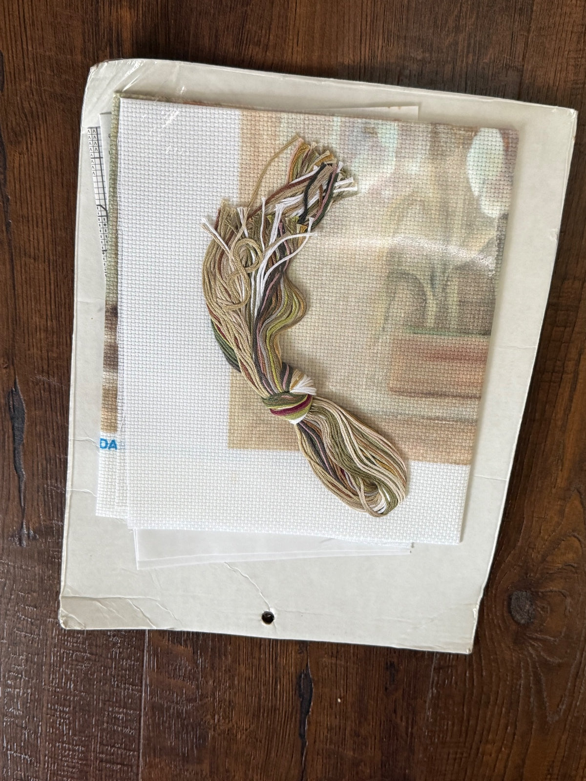 Cheri Blum Floral Picture Embellished Cross Stitch Kit #51344 Candamar 16x12 – alternate product view 2 of 2