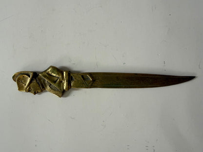 Vintage Napoleon Bonaparte Brass Letter Opener Figural Desk Accessory