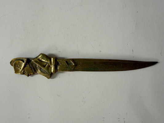 Vintage Napoleon Bonaparte Brass Letter Opener Figural Desk Accessory