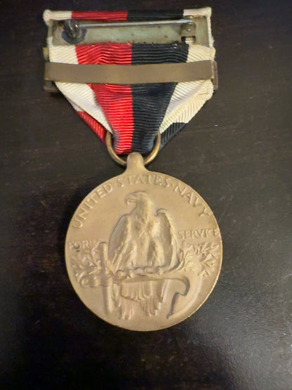 US Navy Occupation Service Medal Europe Clasp w/ Original Presentation Box WWII