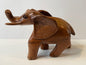 Jamaica Hand Carved Wood Elephant Sculpture 10” Folk Art