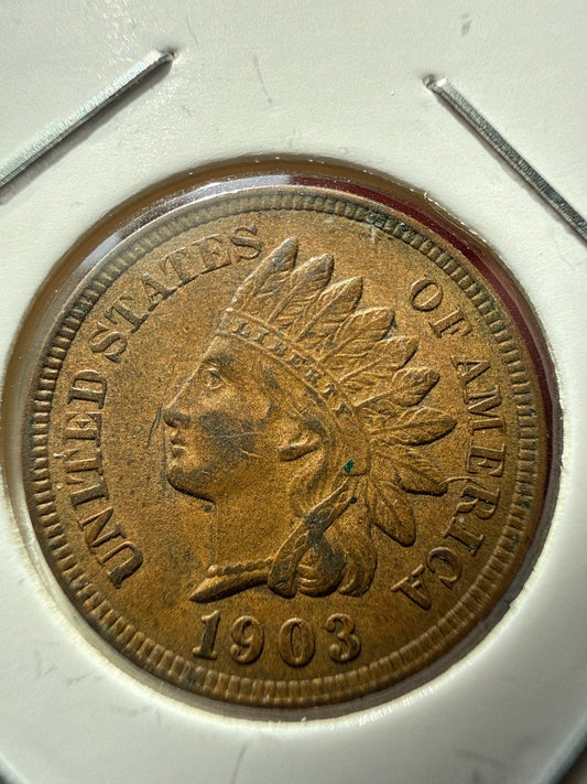 1903 Indian Head Cent – U.S. One Penny — product photograph 1