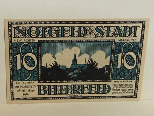 1921 Bielefeld Germany 10 Pfennig Notgeld – Altes Kornhaus - 255