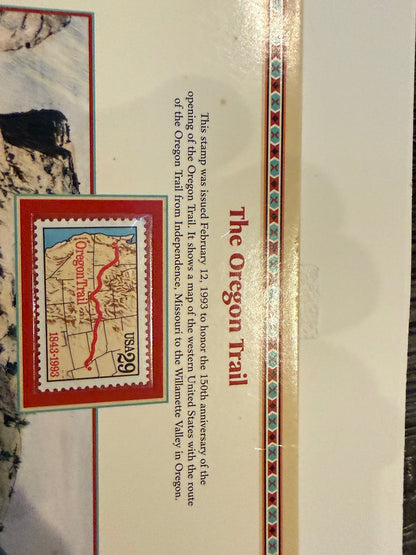1923 Buffalo Nickel & 1993 Oregon Trail Stamp Collector Page