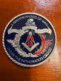 Masonic Challenge Coin – Brotherhood of Man, Blue Enamel — product photograph 1