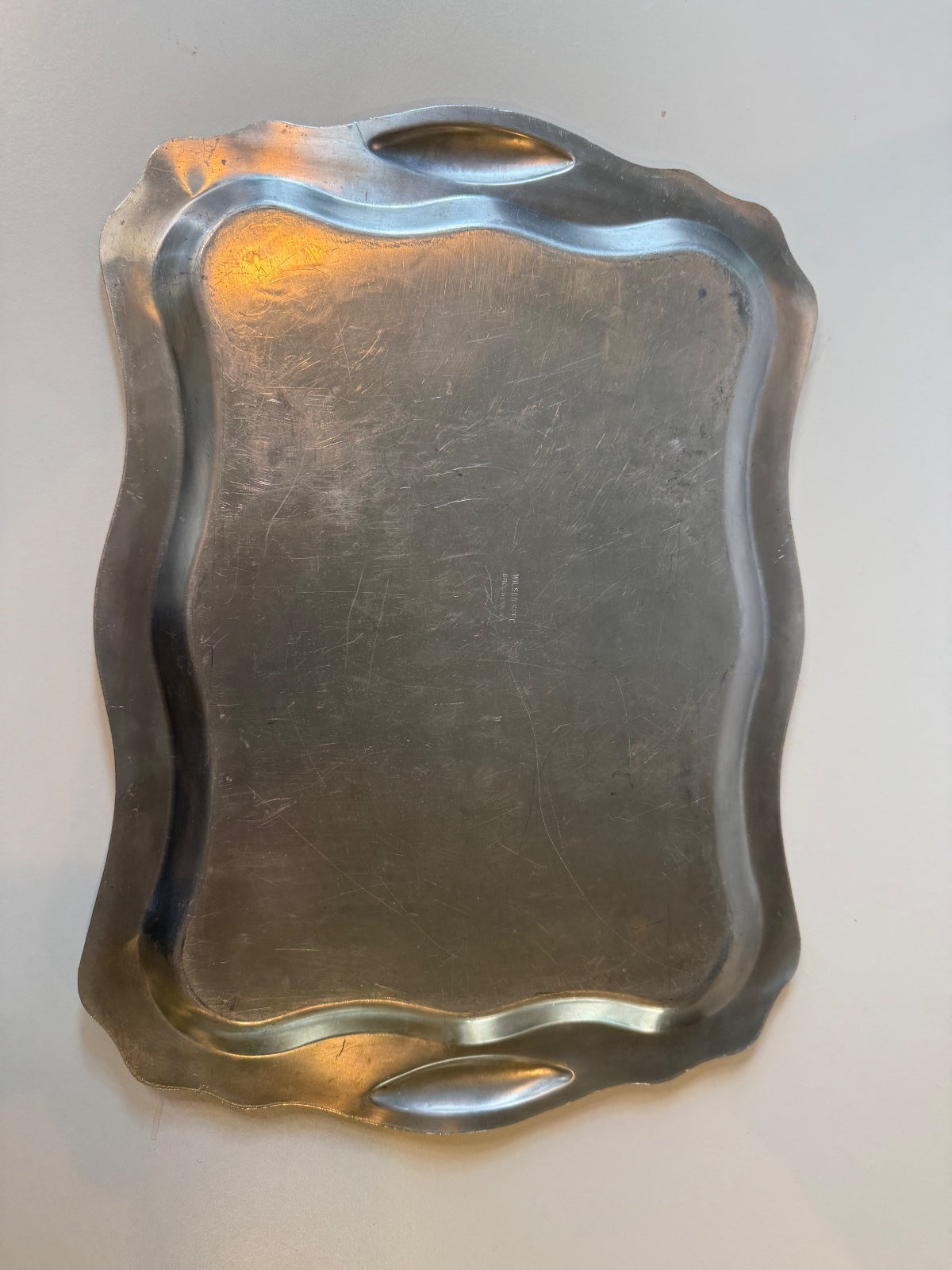 Vintage Wilson Special Brooklyn NY Aluminum Serving Tray Engraved Floral – alternate product view 6 of 6