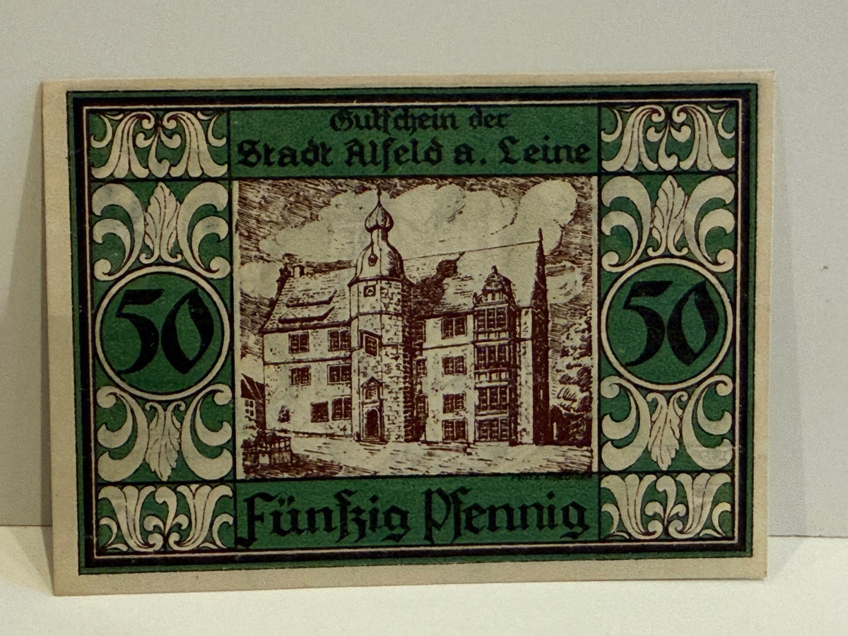 1921 Germany Alfeld an der Leine 50 Pfennig Notgeld Bishop City View – alternate product view 2 of 2