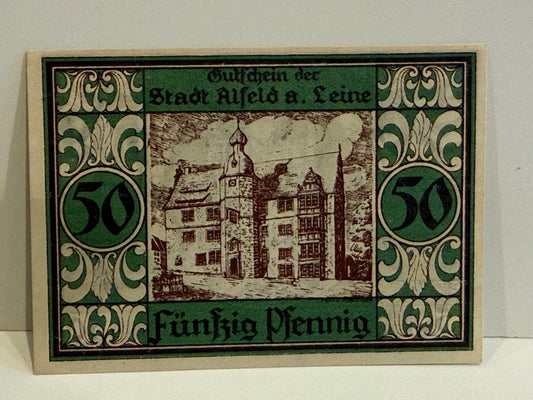 1921 Germany Alfeld an der Leine 50 Pfennig Notgeld Bishop City View – alternate product view 2 of 2