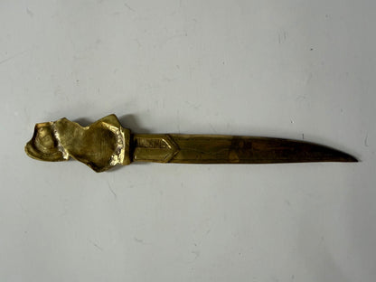 Vintage Napoleon Bonaparte Brass Letter Opener Figural Desk Accessory