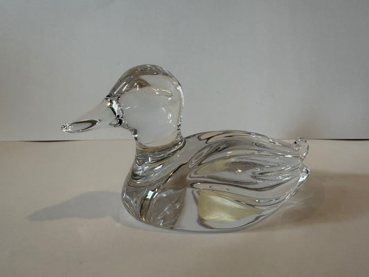 Princess House 24% Lead Crystal Duck Figurine Paperweight West Germany