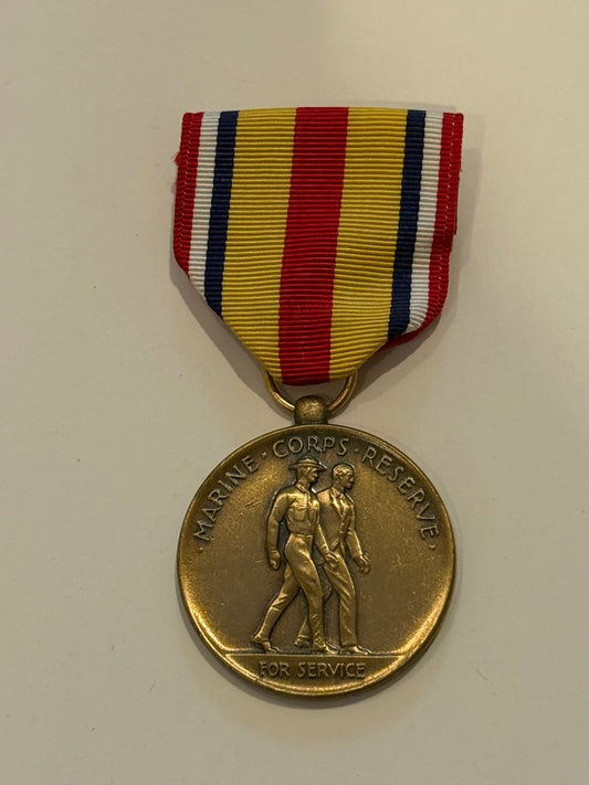Vintage U.S. Marine Corps Reserve Medal – USMC Military Service Medal