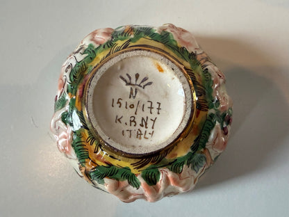 Italian Capodimonte-Style Mini Pitcher & Bowl – Putti & Gilt — product photograph 9