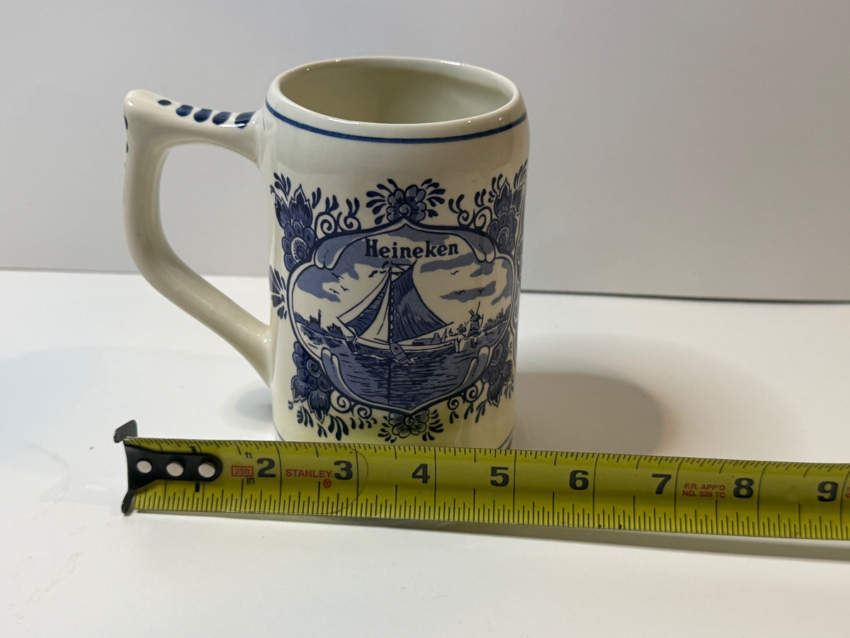 Vintage Heineken Delft Blue Beer Stein Mug Hand Painted Holland Windmill – alternate product view 4 of 8