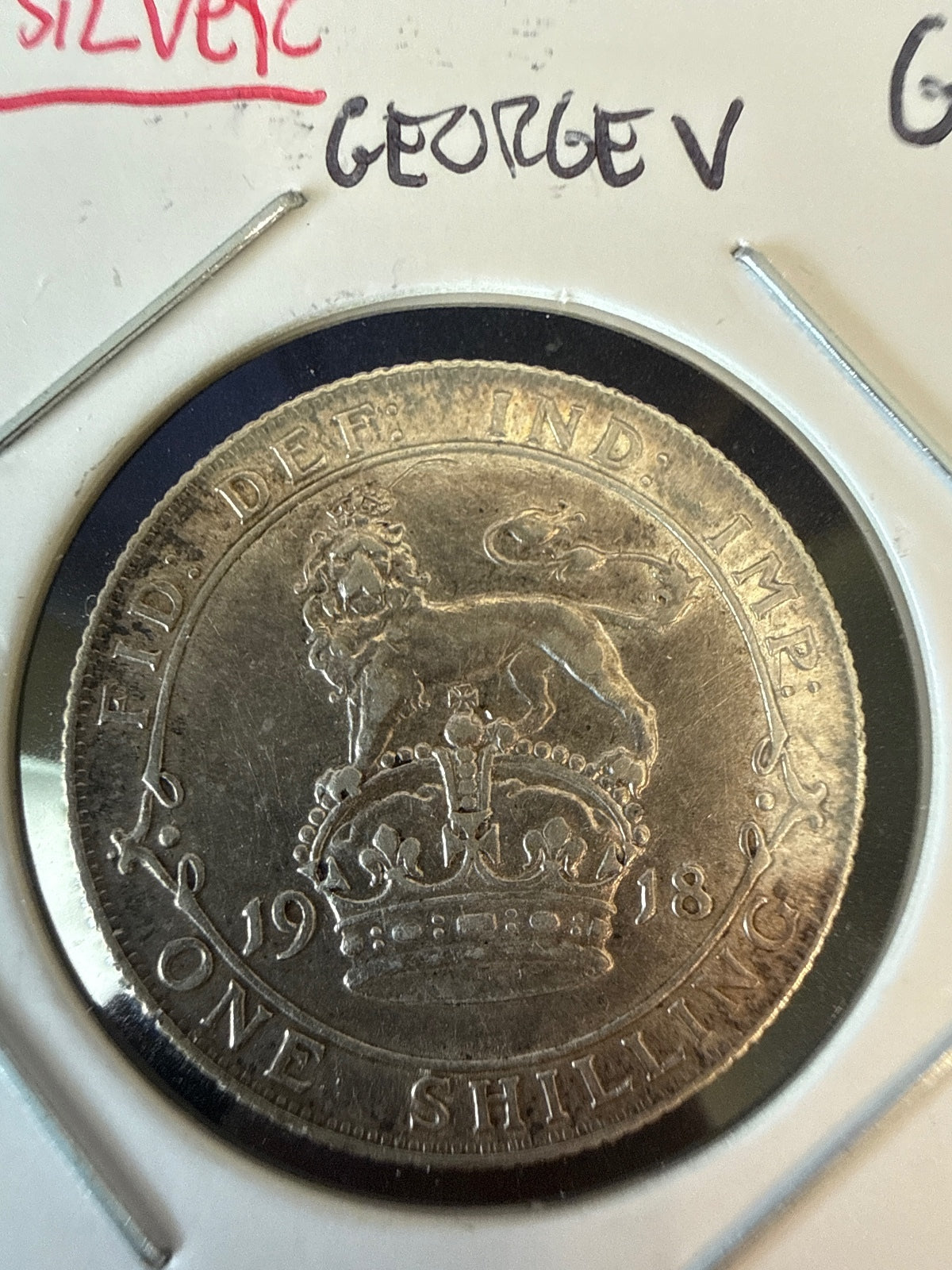 1918 Great Britain Shilling Coin — product photograph 2