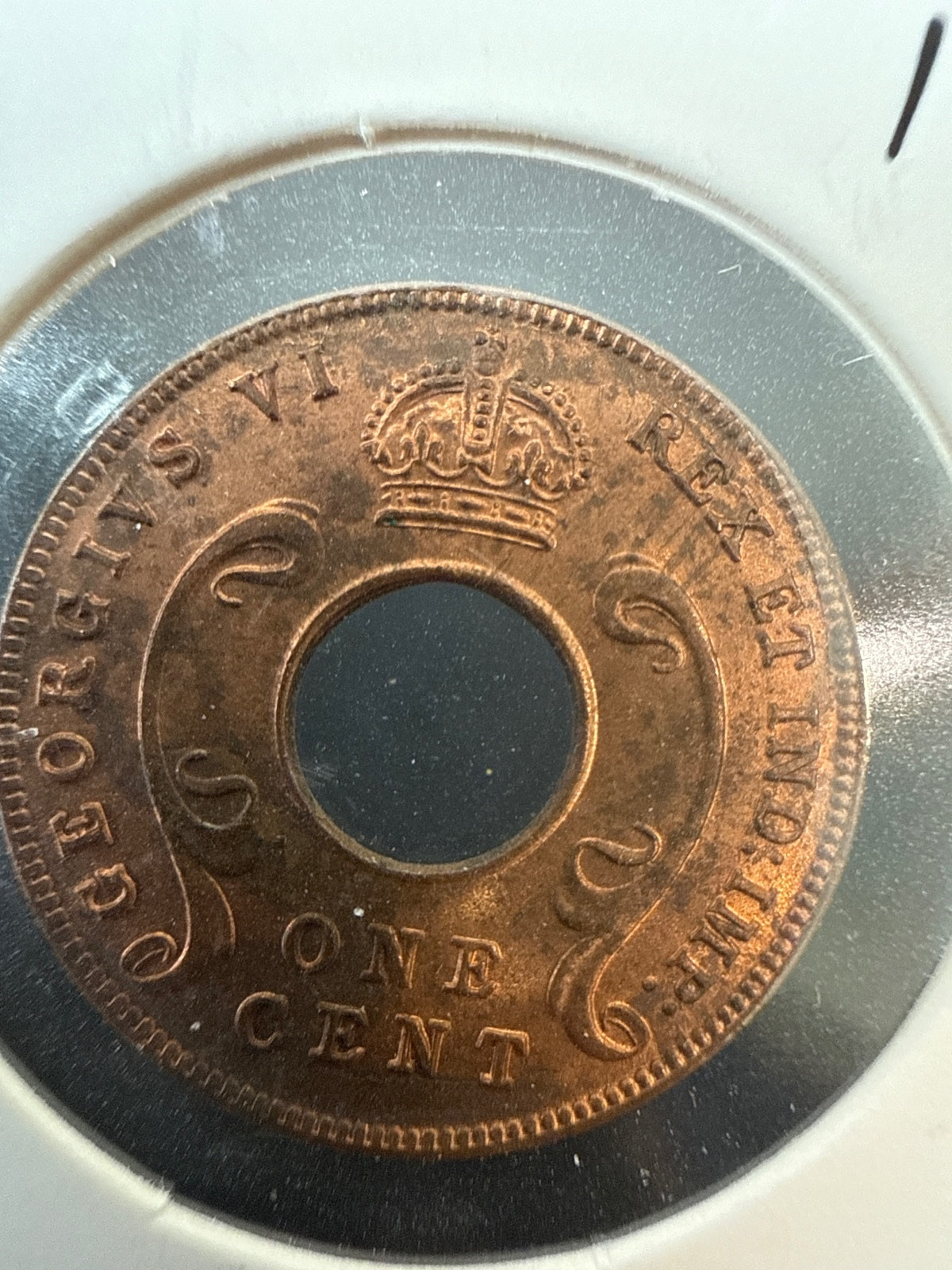 1942 British East Africa Cent Coin — product photograph 2