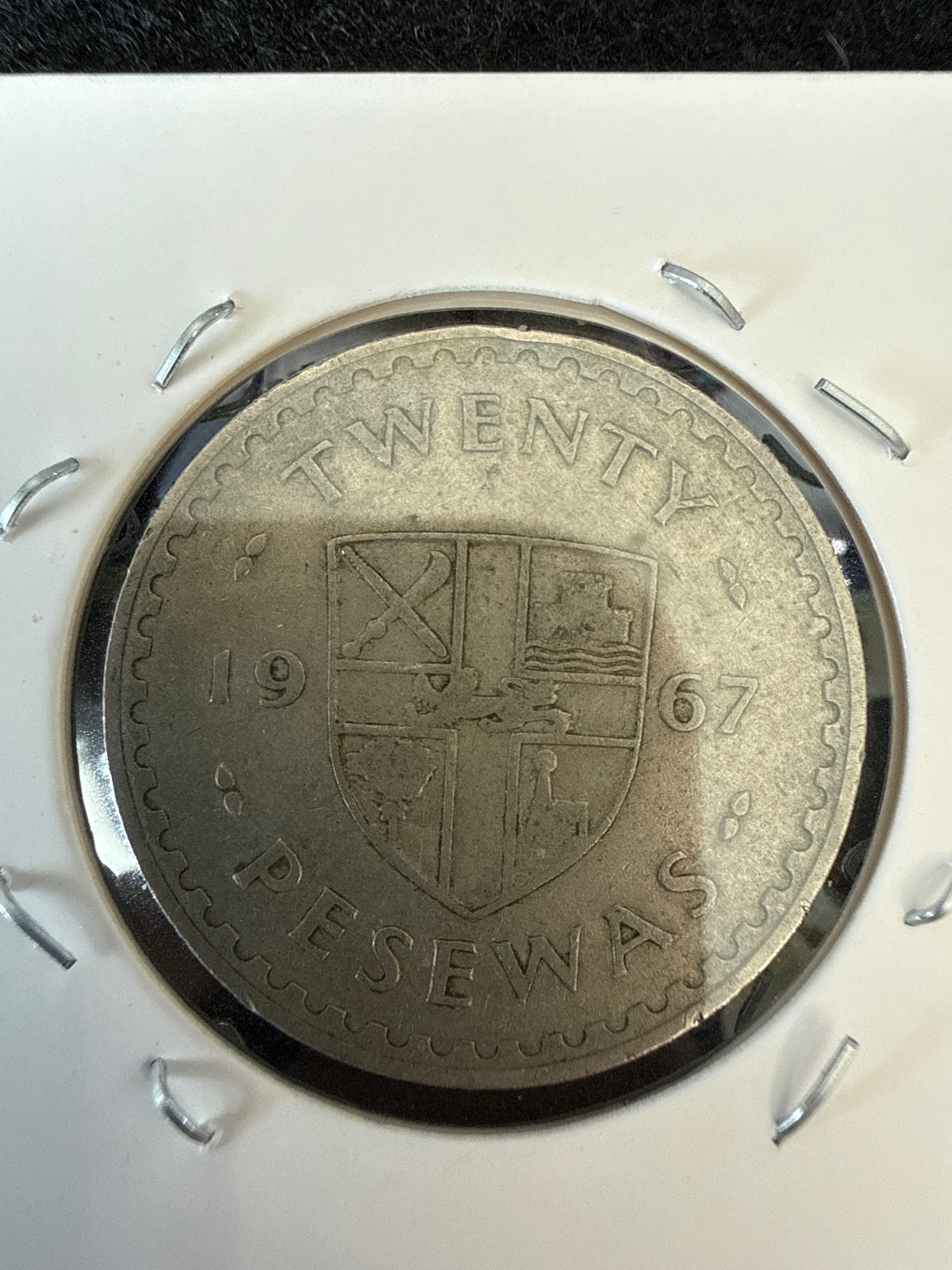 1967 Ghana 20 Pesewas Coin — product photograph 3