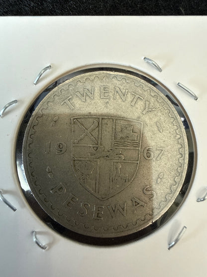 1967 Ghana 20 Pesewas Coin — product photograph 3