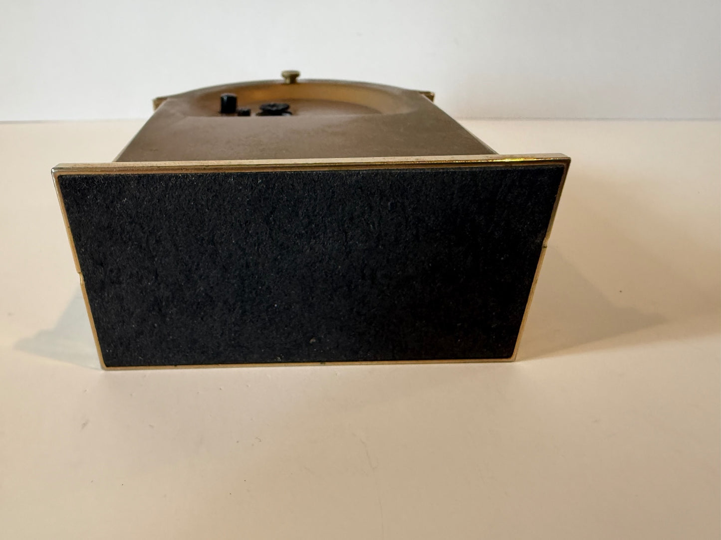 Vintage Mini Linden Quartz Floral Desk Alarm Clock Taiwan Gold Tone Untested