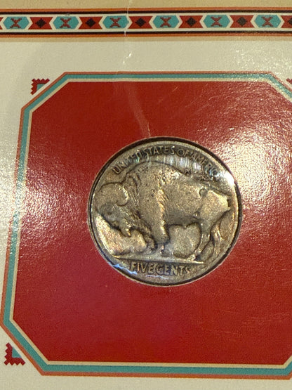 1923 Buffalo Nickel & 1993 Oregon Trail Stamp Collector Page
