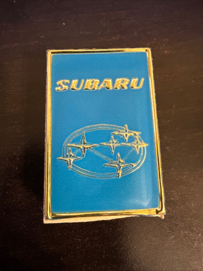 Vintage Subaru Sweden Advertising Matchbox Match Book Blue Logo Made in Sweden