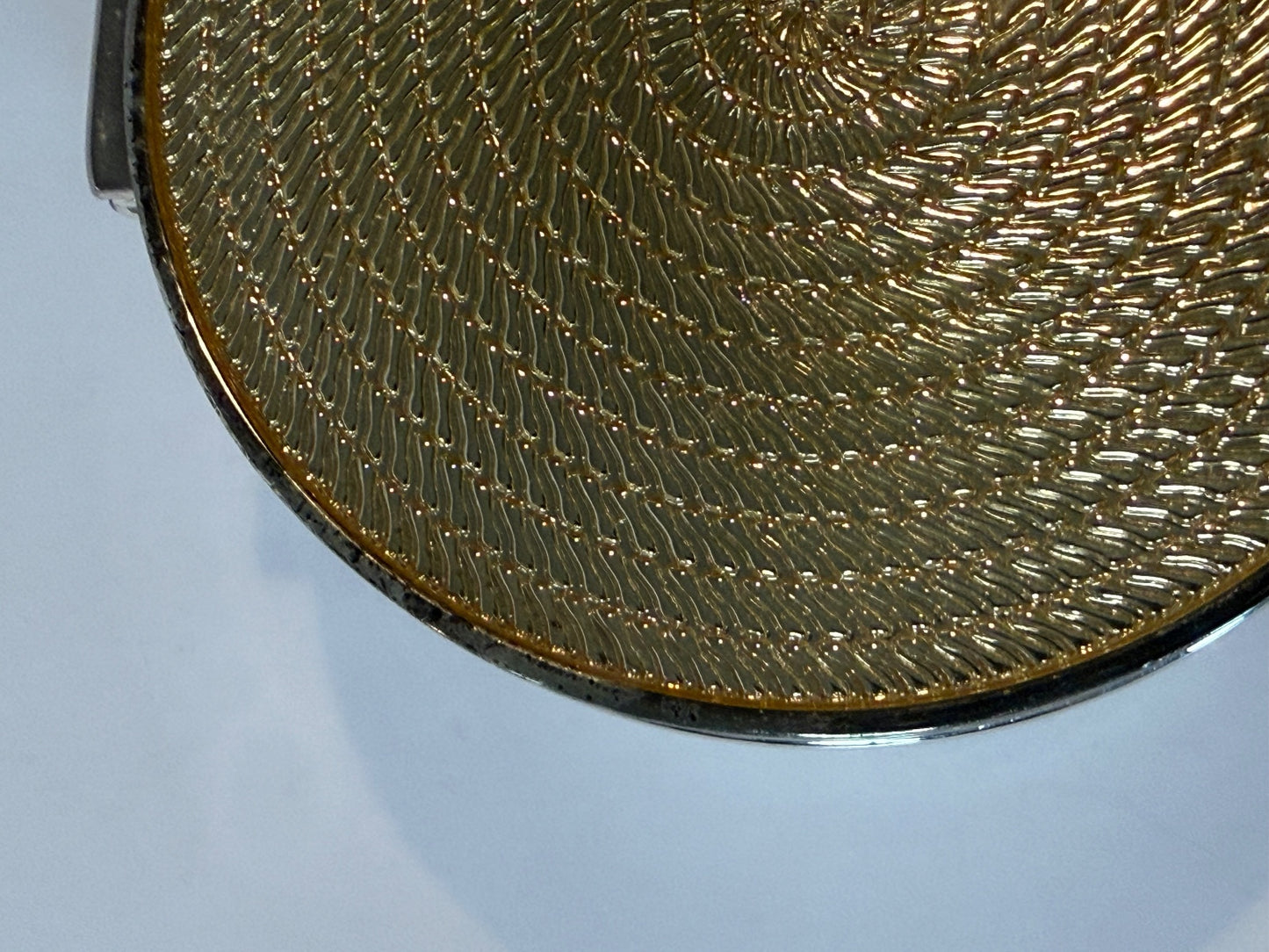 Vera Wang Wedgwood Silver Tone Trinket Box Gold Tone Lid Velvet Lined